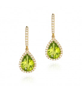 Pendientes lágrima peridoto